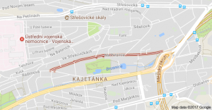 mapa ulice Na Petynce Praha 6 - Na Petynce