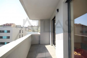 balkon Pronájem zařízeného bytu 2+kk, 59 m2 Praha 7 - Holešovice, Dělnická