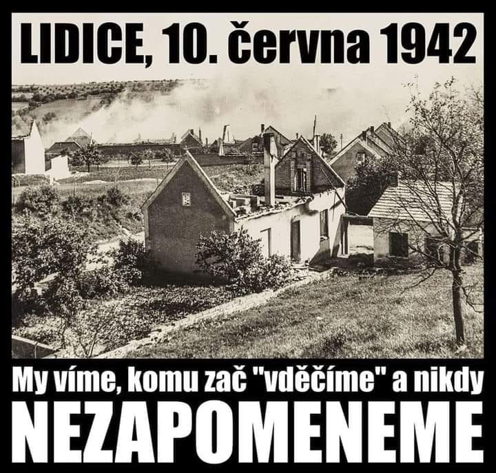 výročí vyhlazení Lidic německými okupanty