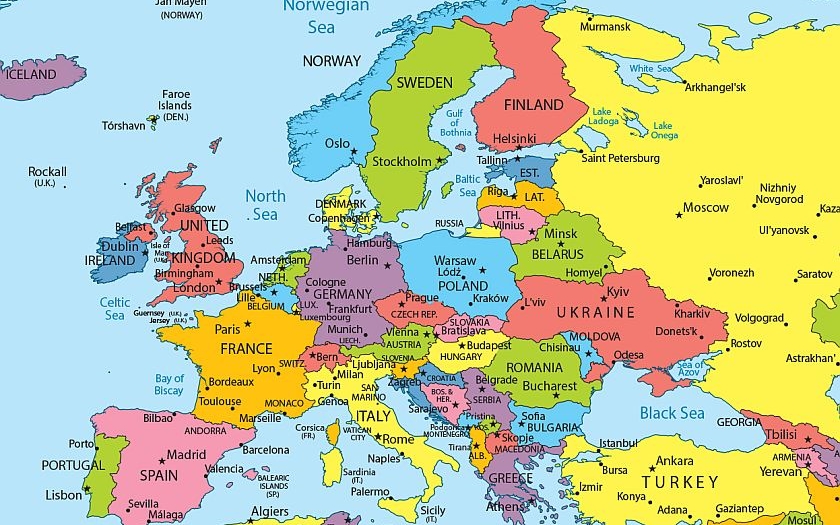 Evropa je kontinent, který pokrývá západní pětinu euroasijské pevniny
